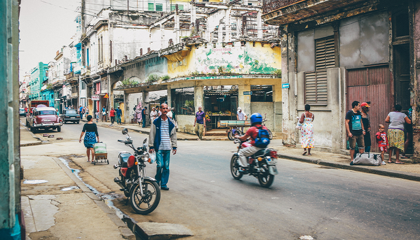 People in the streets of Cuba