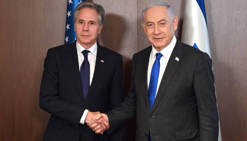 Secretary of State Antony Blinken with Israeli Prime Minister Benjamin Netanyahu