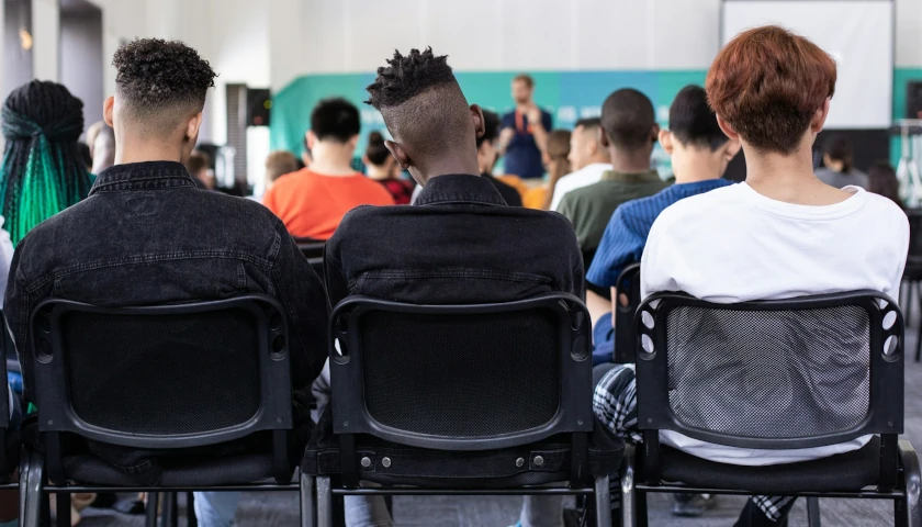 High School students in the classroom