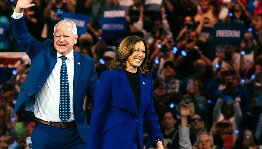 Kamala Harris and Tim Walz