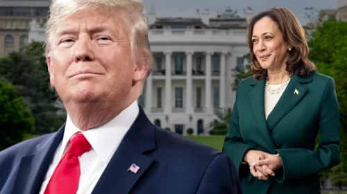 Donald Trump and Kamala Harris