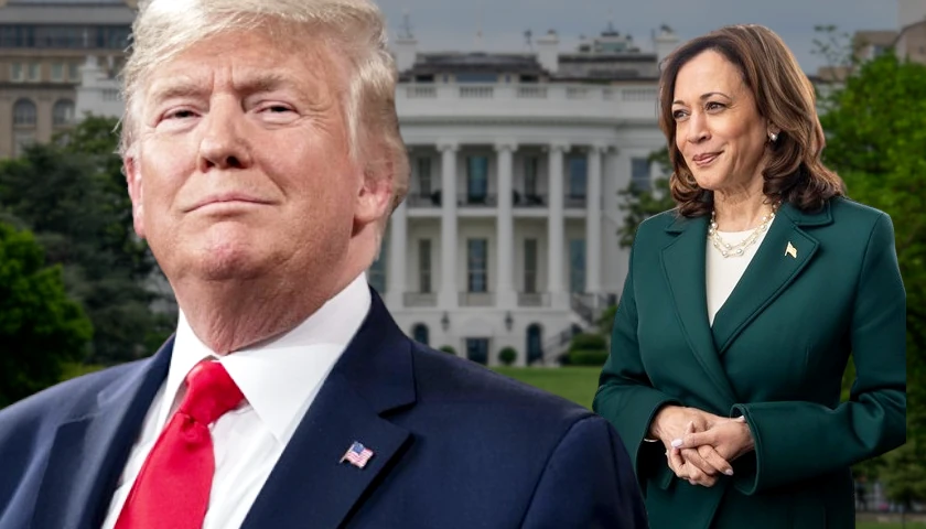 Donald Trump and Kamala Harris