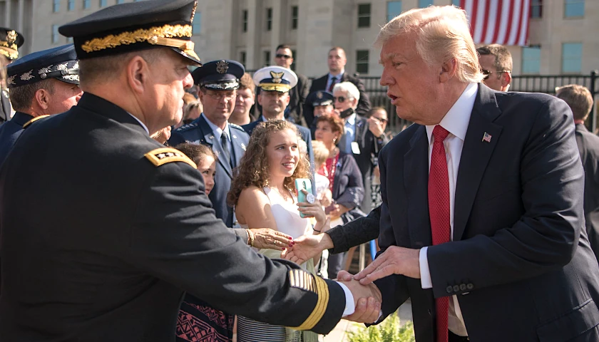 Gen Mark Milley and President Donald Trump